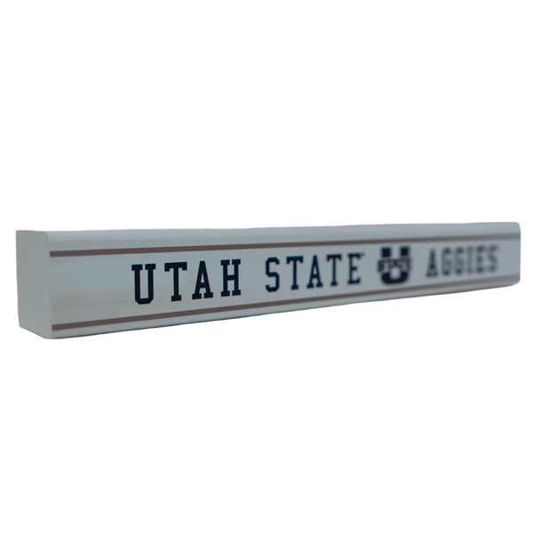 Utah State, U-State, Aggies, Wooden, Block, Sign, White